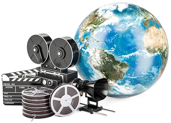 映画フィルムと地球